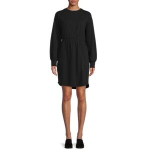 Time and Tru Elegant Black Long Sleeve Dress